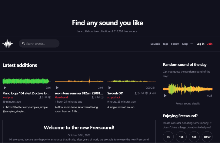 Freessound Screenshot