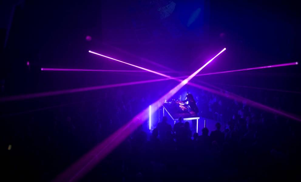 laser, electronic music concert