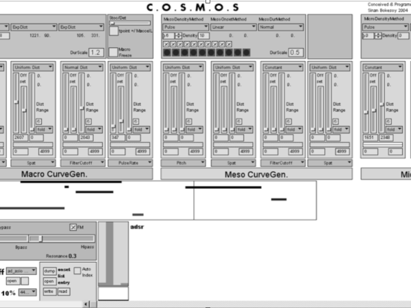 The Cosmosf model was realized first on MaxMSP in 2005 