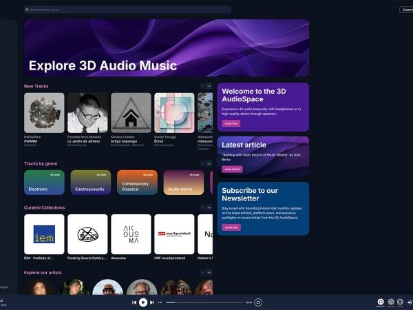 AudioSpace Home Screen